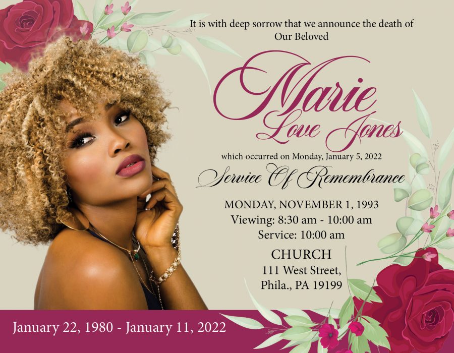 Funeral Announcement Cards